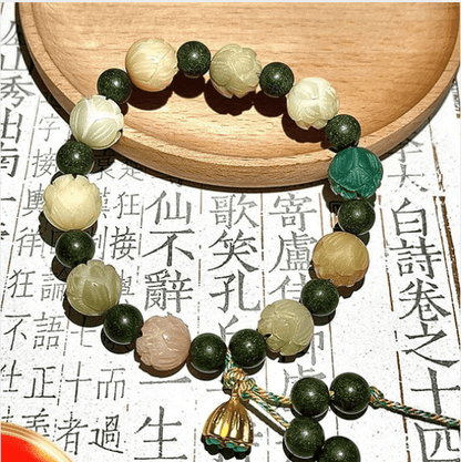 Wudang Mountain Lotus Bodhi Root Incense Beads Bracelet - Wudang Mystic Realm